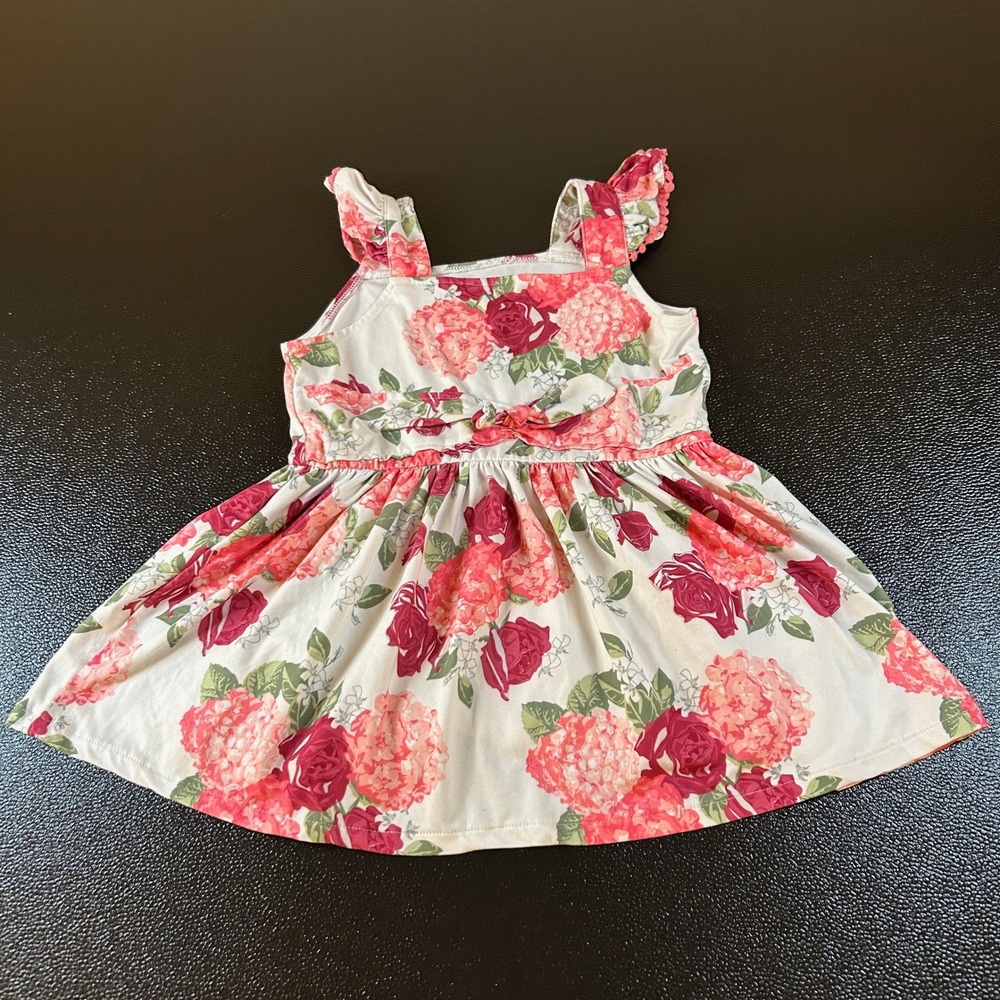 Limonada Floral Dress Summer Spring Casual Sundress‎ White Red Girls size 4